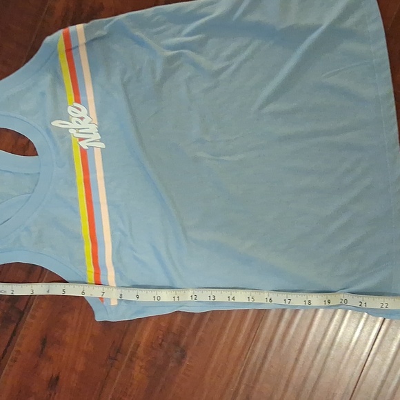Nike Light Blue Tank Top with Colorful Stripes - Picture 6 of 6